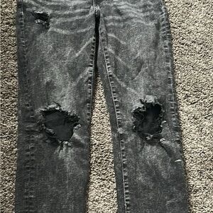 American Eagle Outfitters Black Distressed Jeans